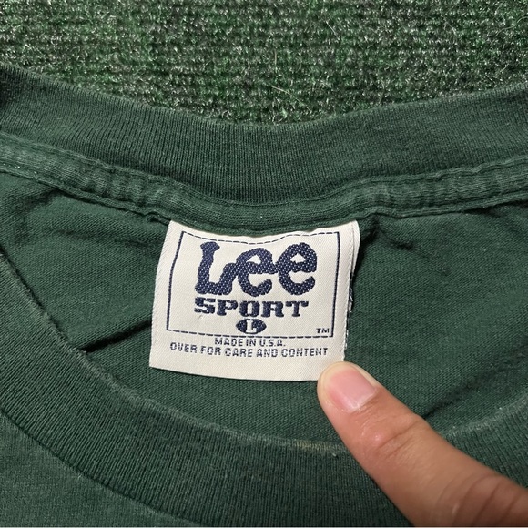 Vintage 90s ABC Sports Network TV Show Green T Shirt Size L 21.5X28.5 - Picture 8 of 8